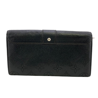 LOUIS VUITTON Long Wallet Purse M58136 Monogram Mahina black Portefeuille Iris