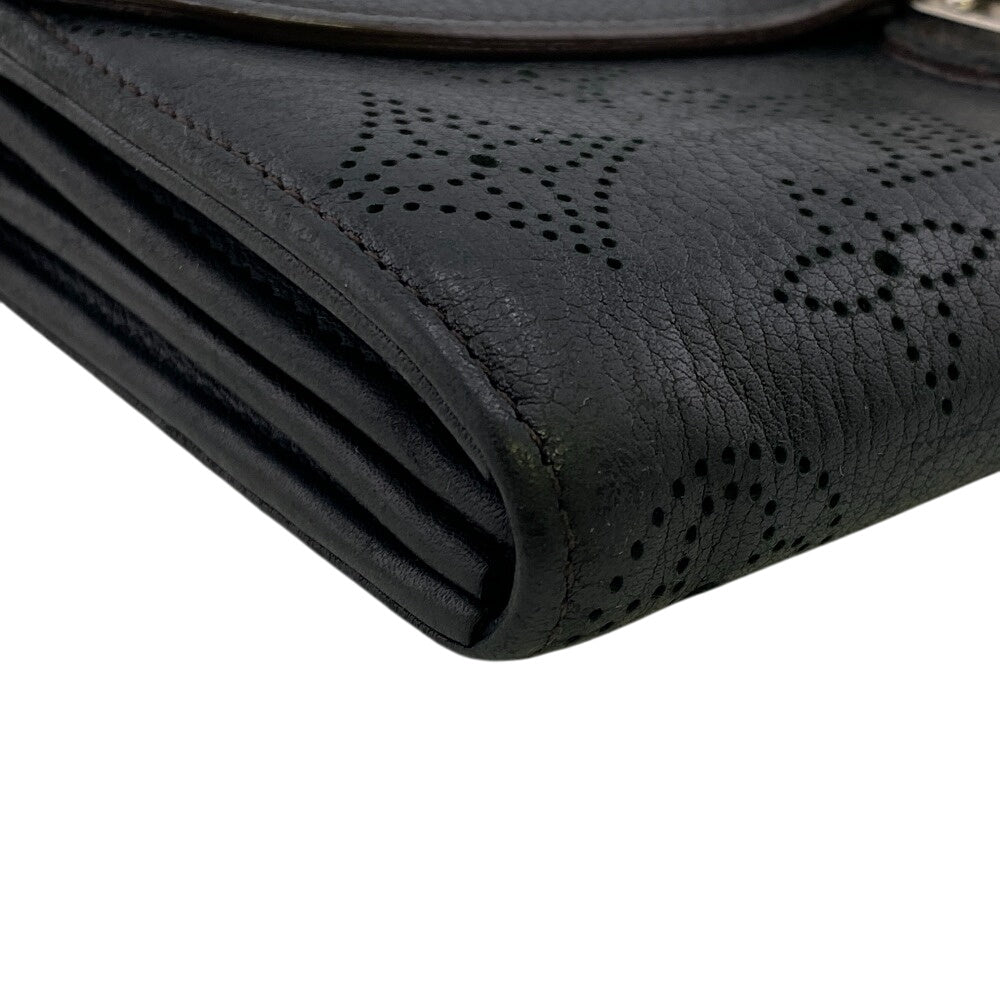 LOUIS VUITTON Long Wallet Purse M58136 Monogram Mahina black Portefeuille Iris