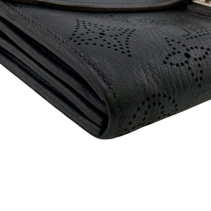 LOUIS VUITTON Long Wallet Purse M58136 Monogram Mahina black Portefeuille Iris