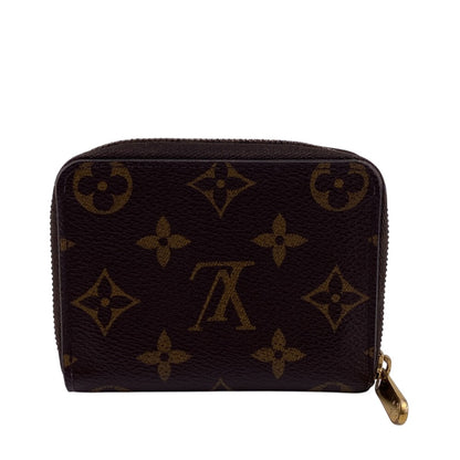 LOUIS VUITTON Coin case M60067 leather Brown Monogram Zip around purse