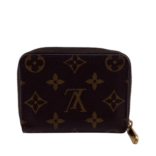 LOUIS VUITTON Coin case M60067 leather Brown Monogram Zip around purse