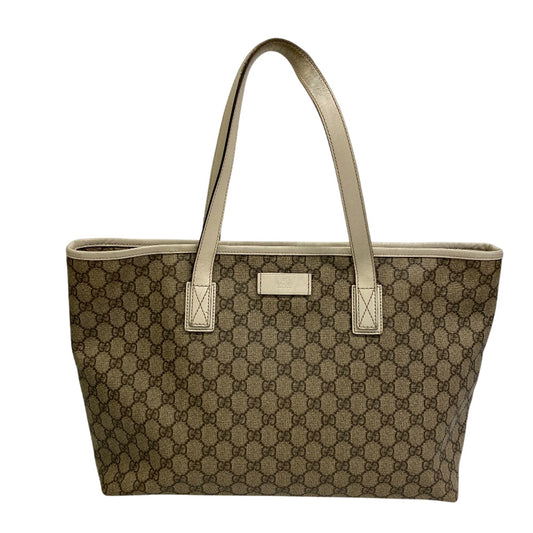 GUCCI Tote Bag 211137 GG Supreme Canvas white GG pattern