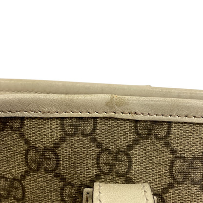 GUCCI Tote Bag 211137 GG Supreme Canvas white GG pattern