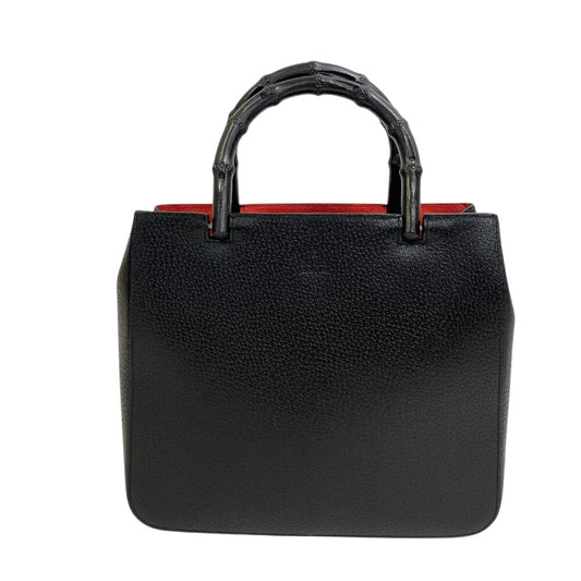 GUCCI Handbag leather black Bamboo