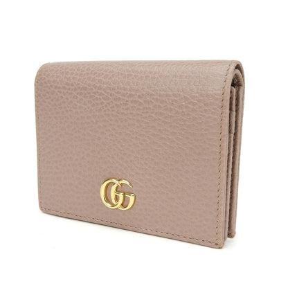 GUCCI Bifold Wallet 456126 leather beige GG Marmont