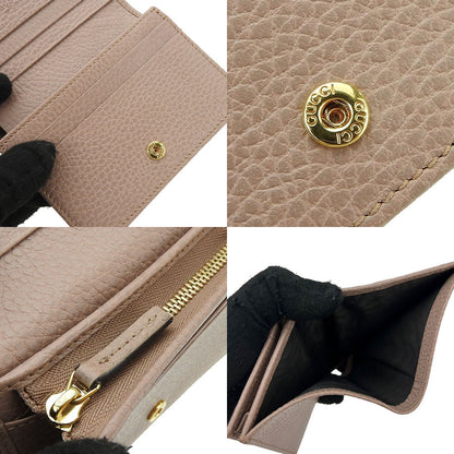 GUCCI Bifold Wallet 456126 leather beige GG Marmont