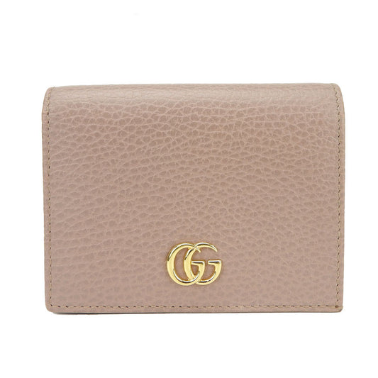 GUCCI Bifold Wallet 456126 leather beige GG Marmont