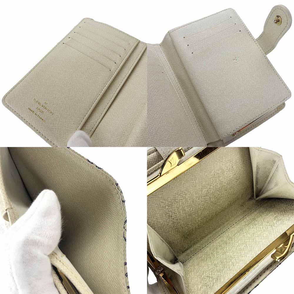 LOUIS VUITTON Bifold Wallet M95659 Monogram mini run white Portonebier Vienova