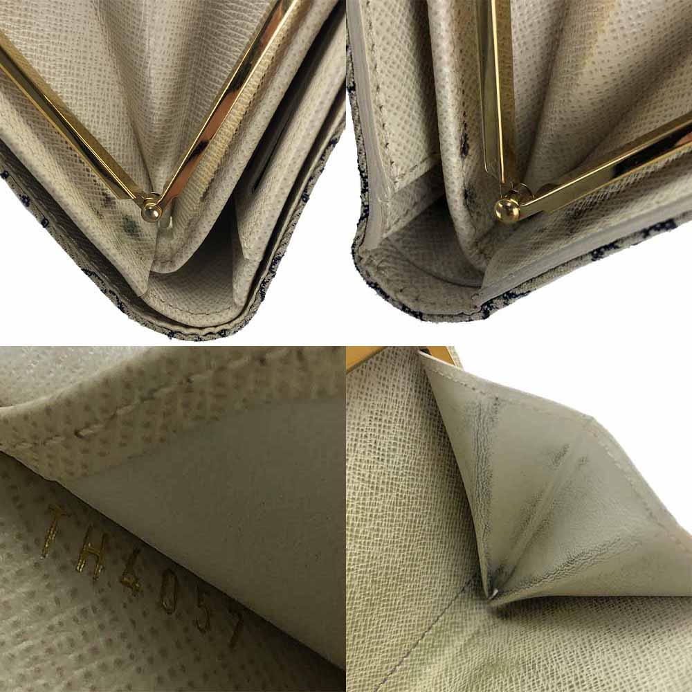 LOUIS VUITTON Bifold Wallet M95659 Monogram mini run white Portonebier Vienova