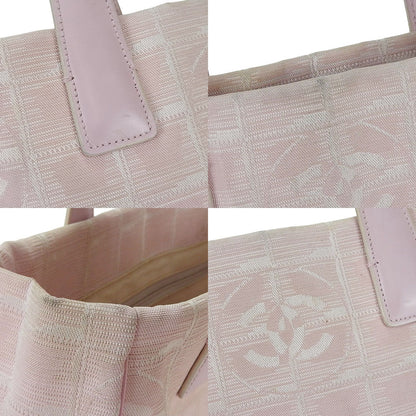CHANEL Handbag Jacquard nylon pink New travel line