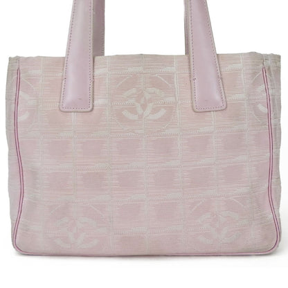 CHANEL Handbag Jacquard nylon pink New travel line
