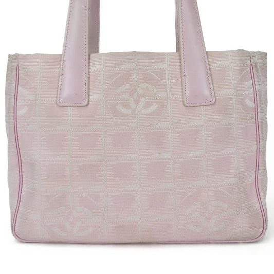 CHANEL Handbag Jacquard nylon pink New travel line
