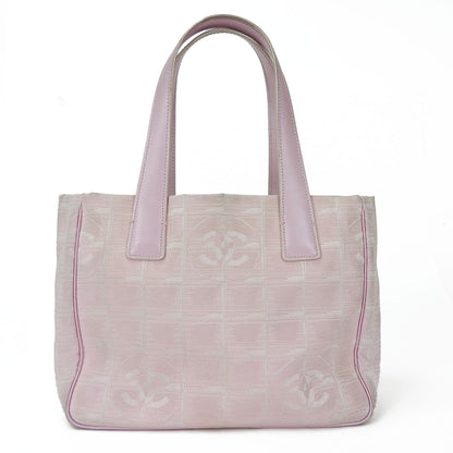 CHANEL Handbag Jacquard nylon pink New travel line