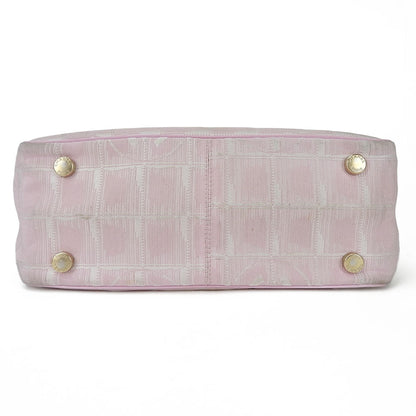 CHANEL Handbag Jacquard nylon pink New travel line