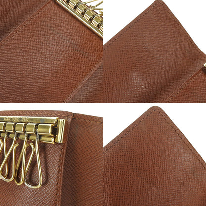 LOUIS VUITTON Key case Key holder  M62630 Monogram canvas, leather Brown Multicles6