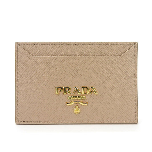 PRADA Card Case 1MC208 leather beige Safiano
