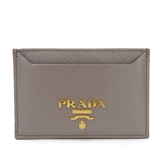 PRADA Card Case 1MC208 leather gray Safiano
