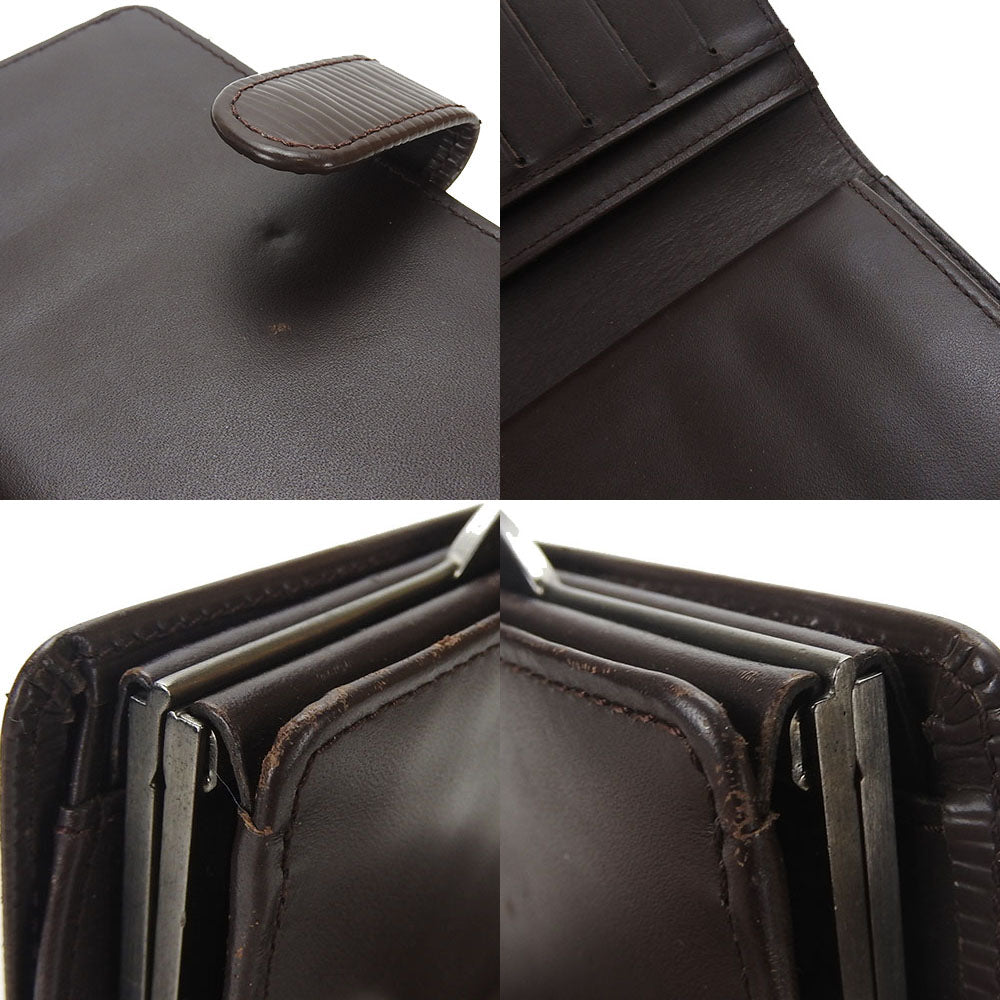 LOUIS VUITTON Bifold Wallet M6324D Epi Leather Brown Portefeuille Viennoiserie