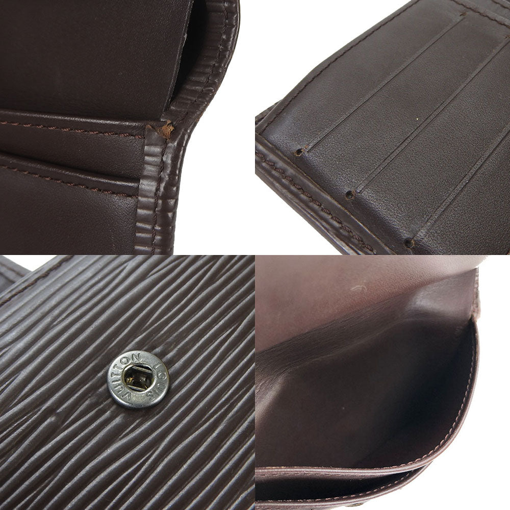 LOUIS VUITTON Bifold Wallet M6324D Epi Leather Brown Portefeuille Viennoiserie