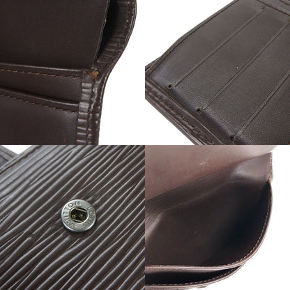 LOUIS VUITTON Bifold Wallet M6324D Epi Leather Brown Portefeuille Viennoiserie