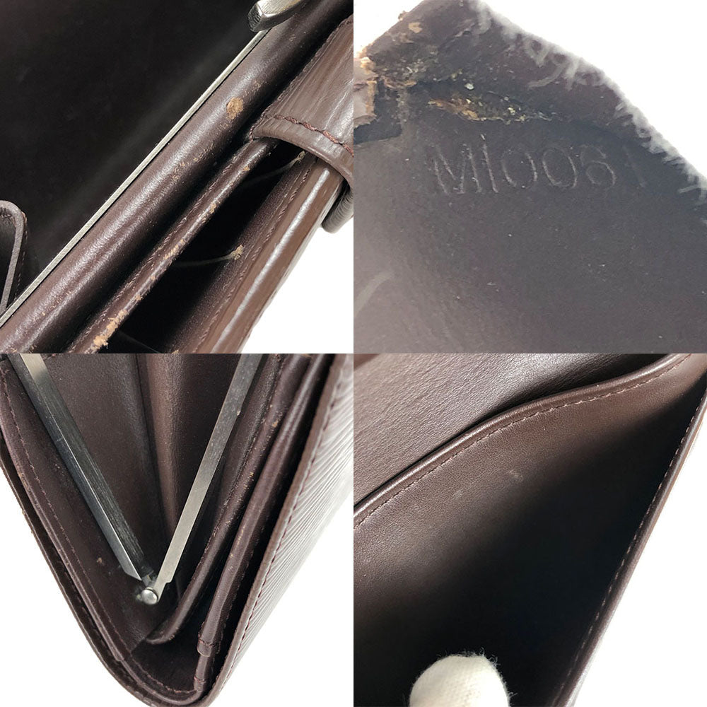 LOUIS VUITTON Bifold Wallet M6324D Epi Leather Brown Portefeuille Viennoiserie