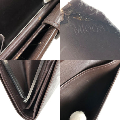 LOUIS VUITTON Bifold Wallet M6324D Epi Leather Brown Portefeuille Viennoiserie