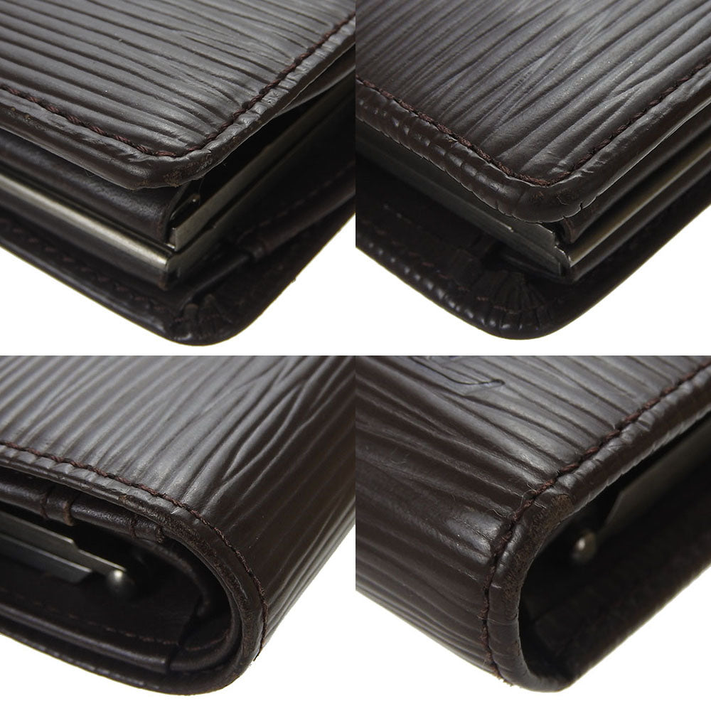 LOUIS VUITTON Bifold Wallet M6324D Epi Leather Brown Portefeuille Viennoiserie