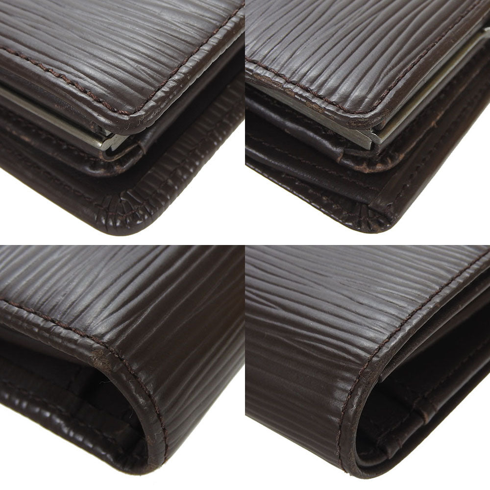 LOUIS VUITTON Bifold Wallet M6324D Epi Leather Brown Portefeuille Viennoiserie