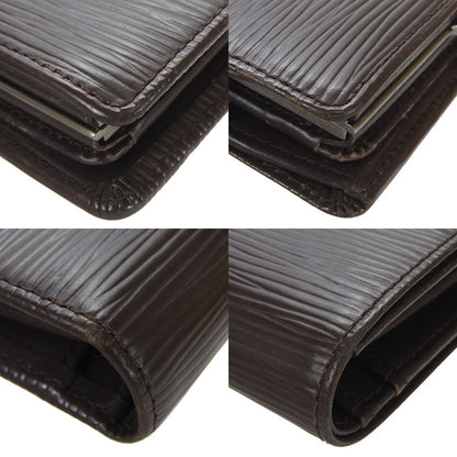 LOUIS VUITTON Bifold Wallet M6324D Epi Leather Brown Portefeuille Viennoiserie