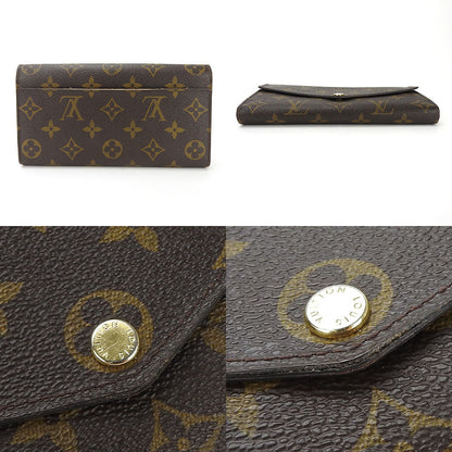 LOUIS VUITTON Long Wallet Purse M60531 Monogram Brown Portefeuille Sara