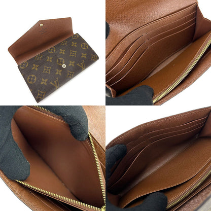 LOUIS VUITTON Long Wallet Purse M60531 Monogram Brown Portefeuille Sara
