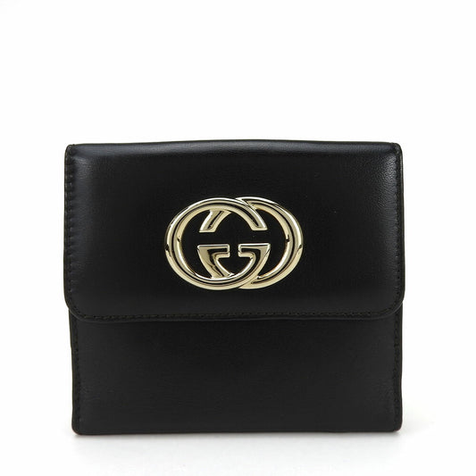 GUCCI Bifold Wallet 162759 leather black