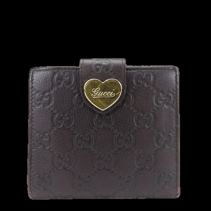 GUCCI Bifold Wallet 203549 Sima leather Brown Guccisima