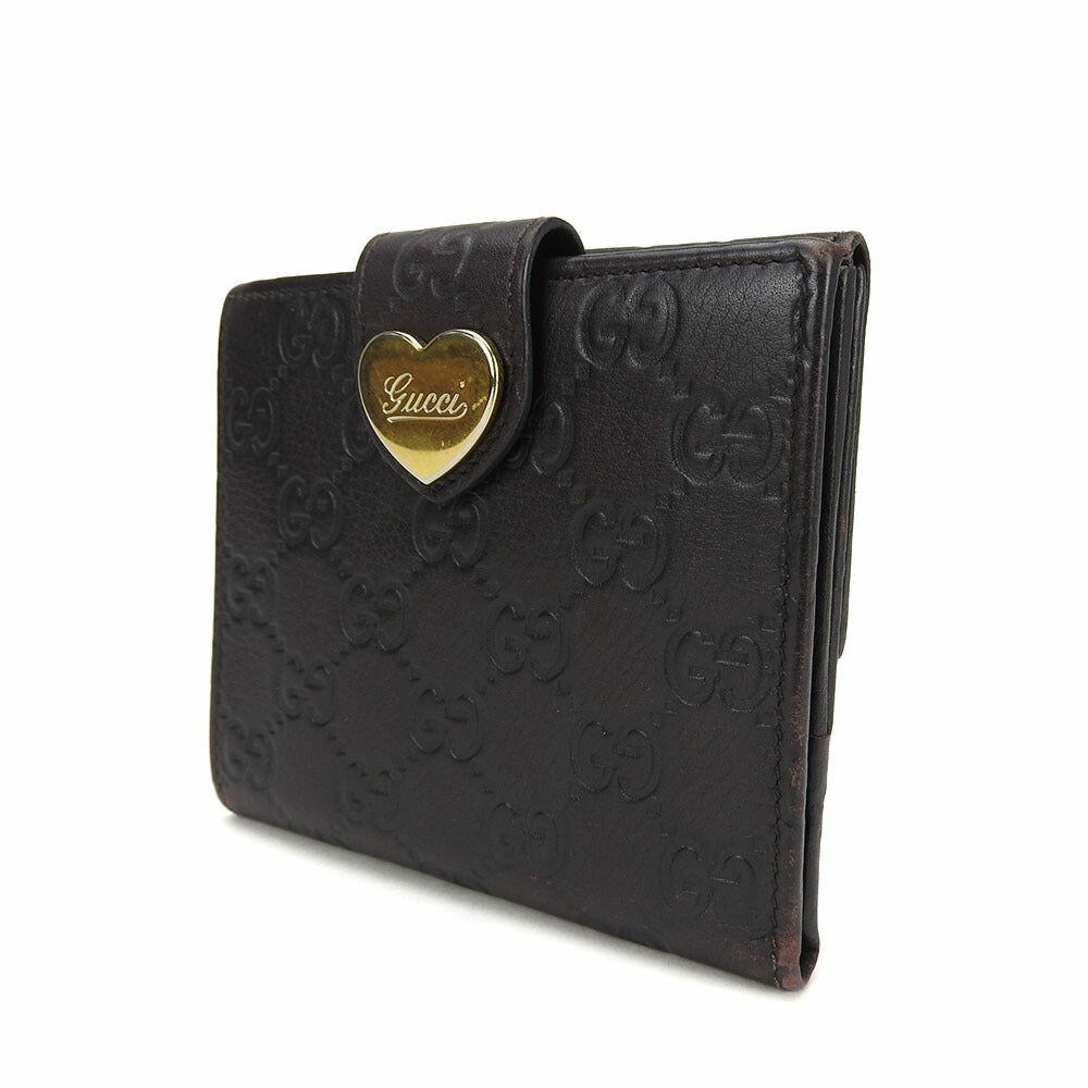 GUCCI Bifold Wallet 203549 Sima leather Brown Guccisima