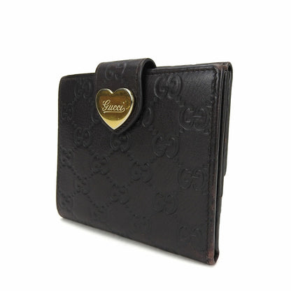 GUCCI Bifold Wallet 203549 Sima leather Brown Guccisima