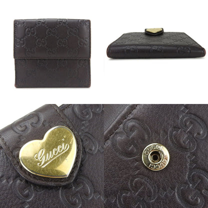 GUCCI Bifold Wallet 203549 Sima leather Brown Guccisima