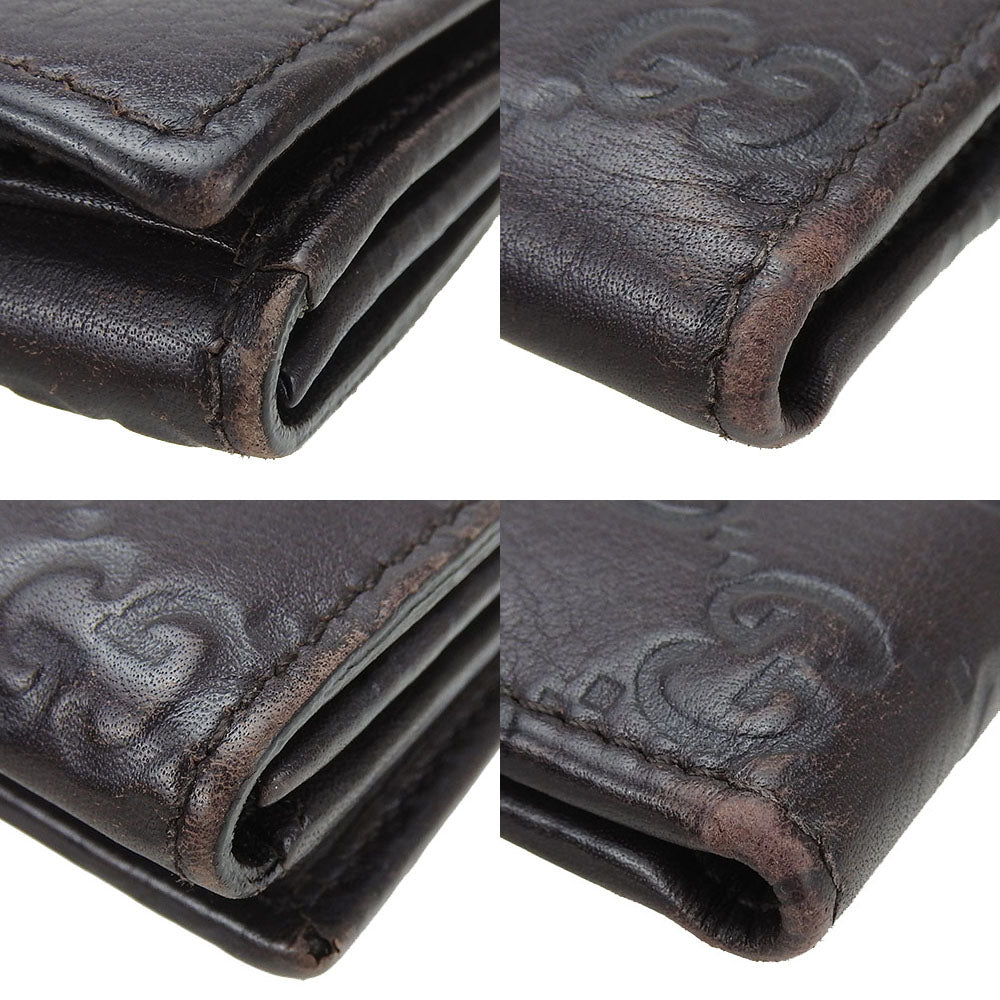GUCCI Bifold Wallet 203549 Sima leather Brown Guccisima
