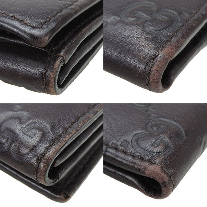 GUCCI Bifold Wallet 203549 Sima leather Brown Guccisima