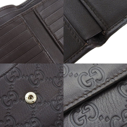 GUCCI Bifold Wallet 203549 Sima leather Brown Guccisima