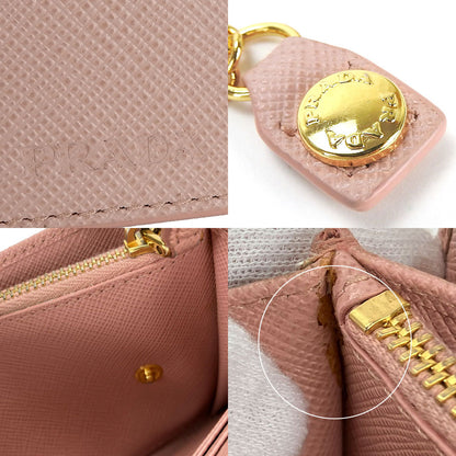 PRADA Long Wallet Purse 1MH132 leather Light pink Safiano