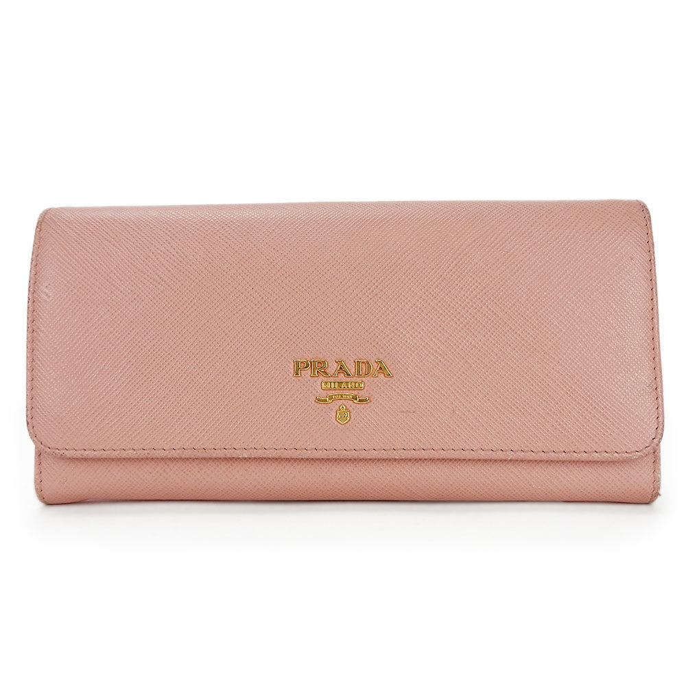 PRADA Long Wallet Purse 1MH132 leather Light pink Safiano