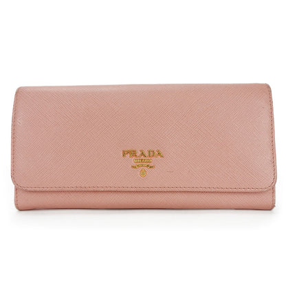 PRADA Long Wallet Purse 1MH132 leather Light pink Safiano