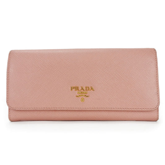PRADA Long Wallet Purse 1MH132 leather Light pink Safiano