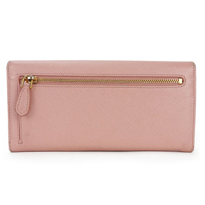 PRADA Long Wallet Purse 1MH132 leather Light pink Safiano