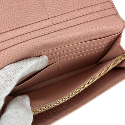 PRADA Long Wallet Purse 1MH132 leather Light pink Safiano