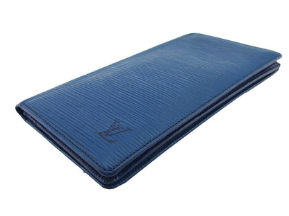 LOUIS VUITTON Bill Compartment M63215 blue Porto Cartes Cridit Yen