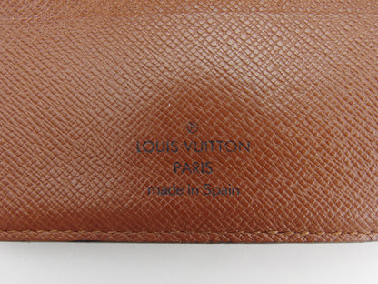 LOUIS VUITTON Bifold Wallet M61665 Brown beige Porte Billets Cartes Crdit Monet