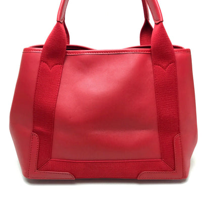 BALENCIAGA Shoulder Bag 339933 leather Red Navy kabas S Women Used Authentic