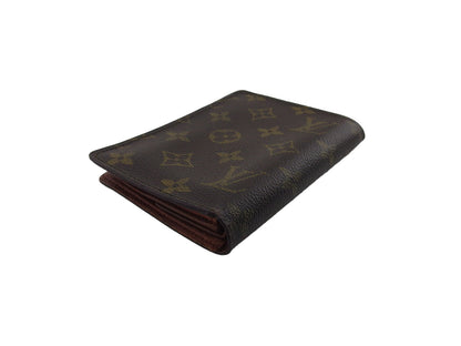 LOUIS VUITTON Bifold Wallet Brown x beige