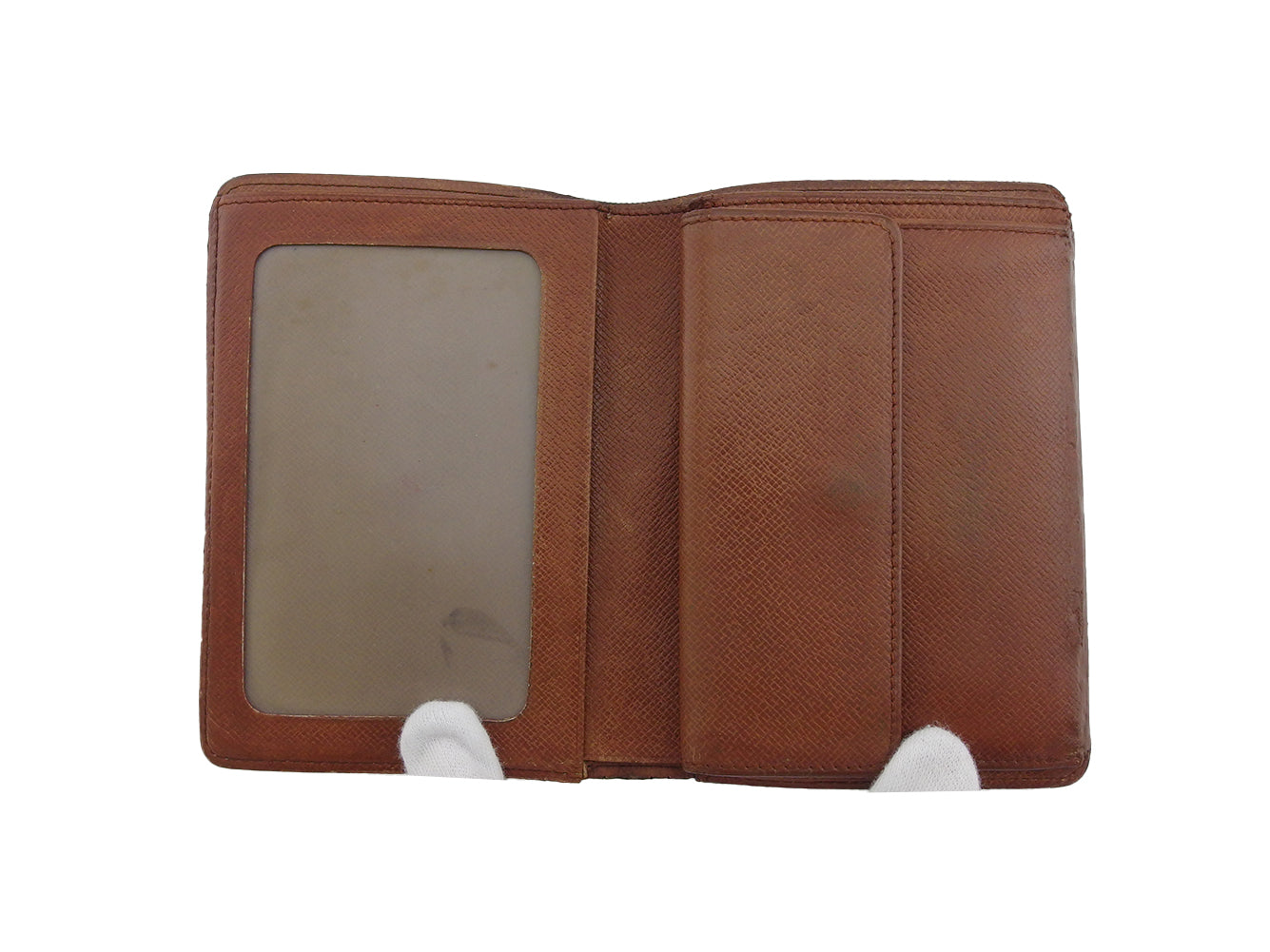 LOUIS VUITTON Bifold Wallet Brown x beige